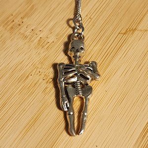 Gold Skeleton Charm Necklace